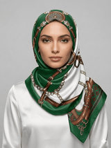 1 pièce Foulard en soie imprimé pour femmes