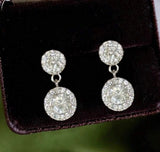 Boucles d'oreilles rondes avec incrustation de verre élégantes