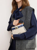 Clariva Mini sac à main décontracté polyvalent et à couleurs contrastées