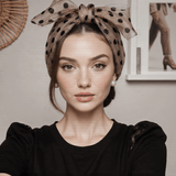 Couvre-cheveux en dentelle avec nœud papillon