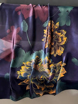 Foulard à imprimé floral, élégante protection solaire