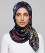 Foulard à imprimé floral, élégante protection solaire