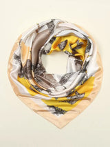 Foulard carré en satin imprimé