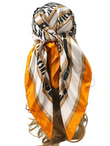 Foulard carré en satin pour femmes
