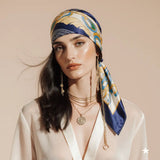 Foulard carré en satin pour femmes