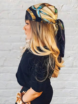 Foulard carré en satin pour femmes