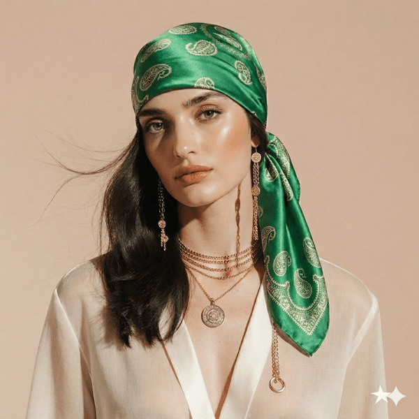 Nouveau foulard carré en satin de grande taille