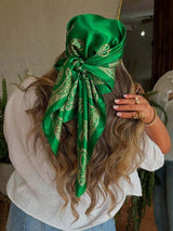 Nouveau foulard carré en satin de grande taille
