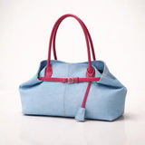 Sac à main en denim patchwork à la mode